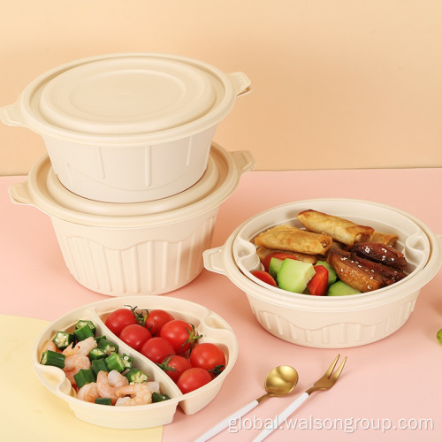 Biodegradable Round Tableware Eco-friendly Disposable Biodegradable corn starch Bowl Manufactory